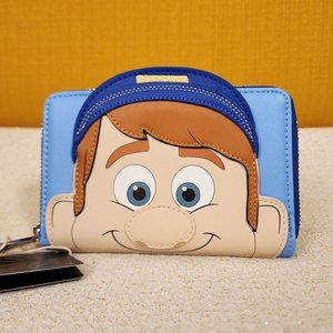 Loungefly Disney Wreck-It Ralph Fix-It Felix Cosplay Zip Around Wallet NEW